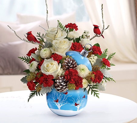 Cardinals in the Snow Bouquet